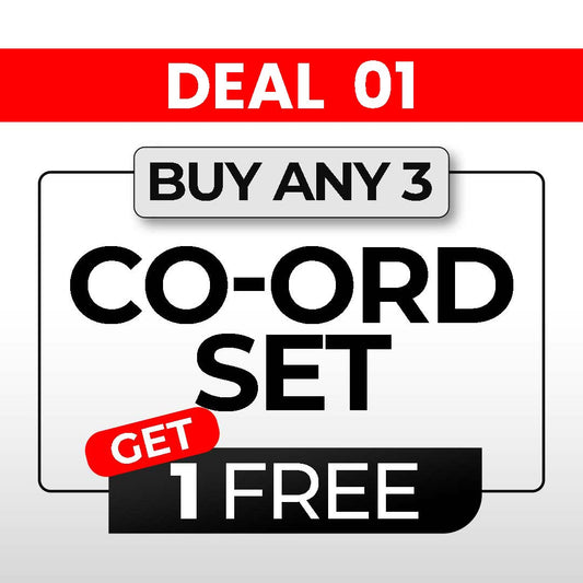 Pack of 3 + Get 1 Free (4 Co-Ord Sets) – Deal 1