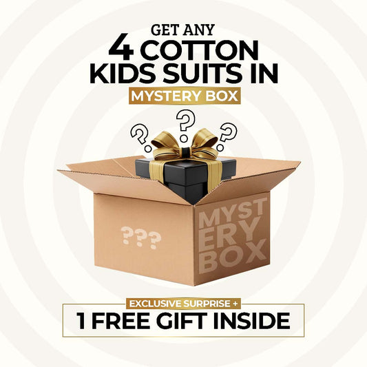 Mystery Box 🎁 – Get Any 4 Cotton Kids Suit + Free Gift
