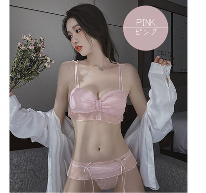 Ribbon Butterfly Style Padded Bra Set