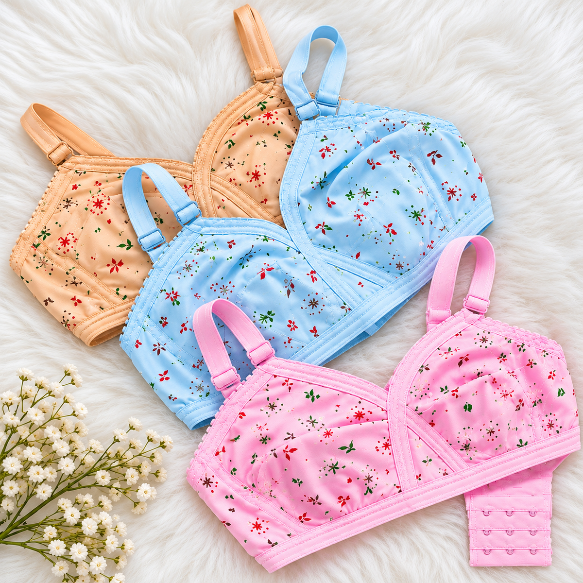 3-Piece Premium Non-Padded Jersey Bra Pack – All-Day Comfort