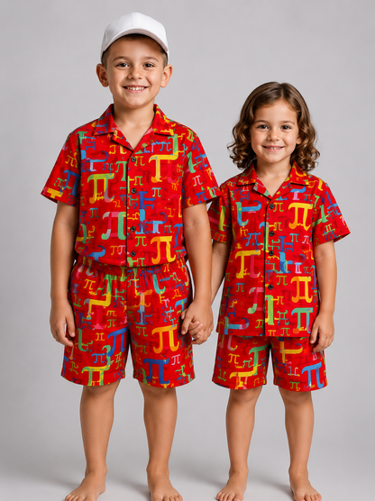 Music Play Kids Linen Half Sleeve Tee & Shorts Set