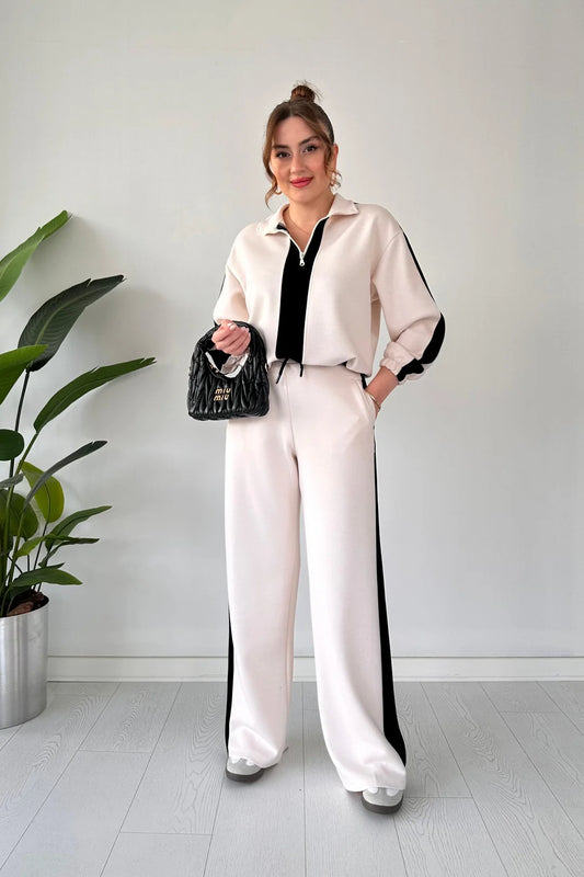 Winter Zipper Panel 2 PC Co-Ord Set