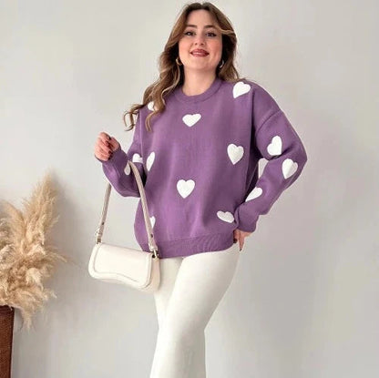 Winter Heart Printed 2 PC Co-Ord Set