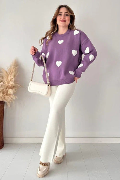 Winter Heart Printed 2 PC Co-Ord Set