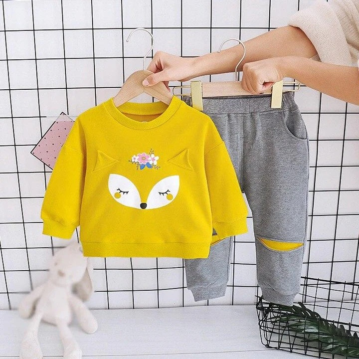 Yellow Fox Printed Kids Winter Suit (Each)