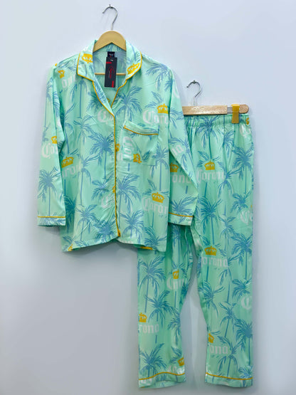 Imported Linen Printed Meadow Bloom PJ Set-LP13