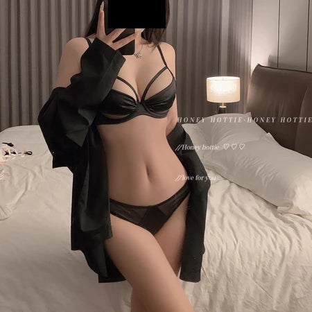 Ribbon Silk Bra Set