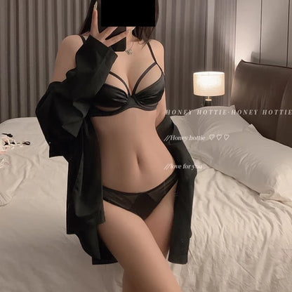 Ribbon Silk Bra Set