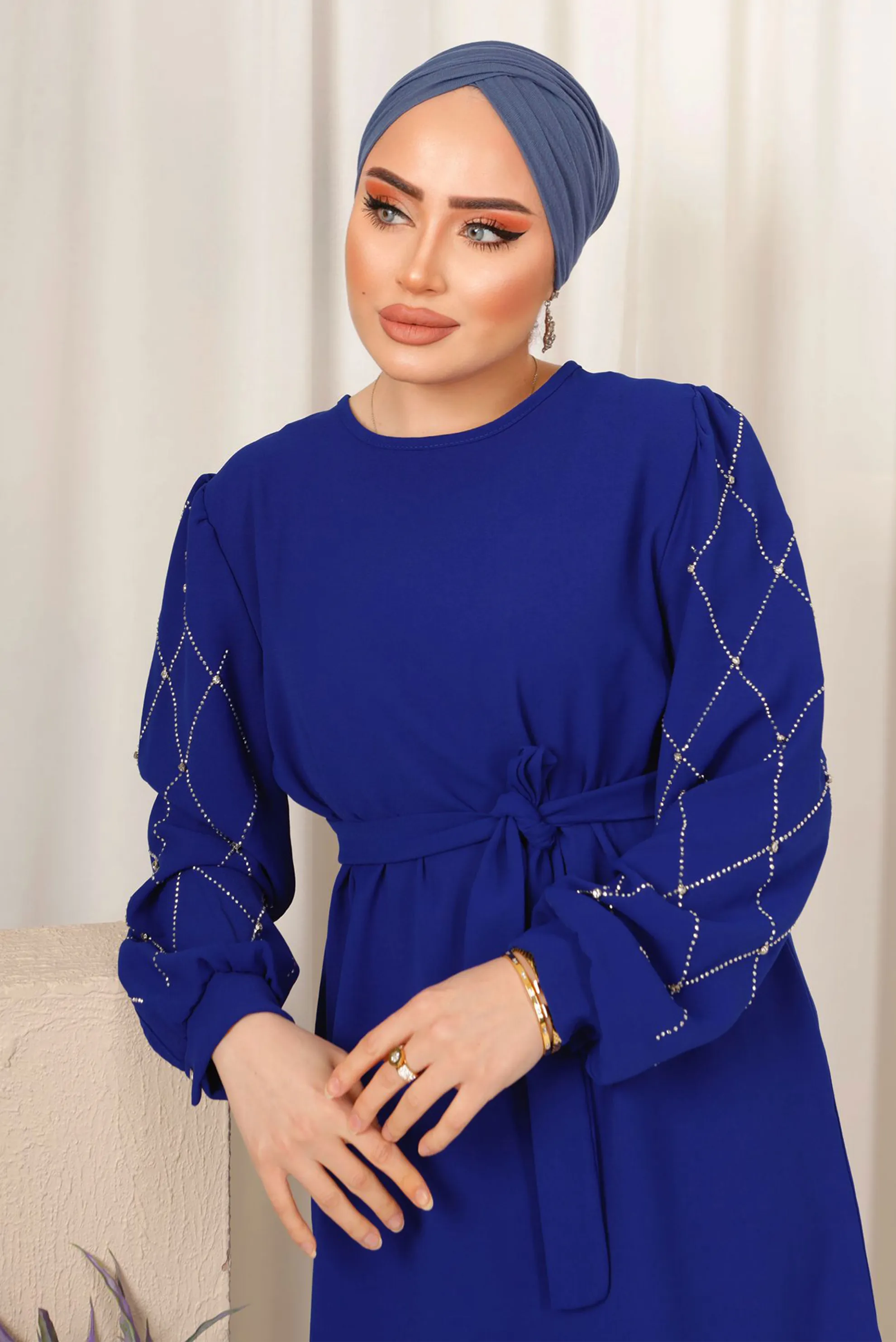 Winter Blue Diamond Printed Co-Ord Set