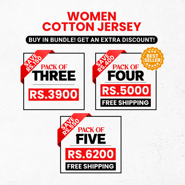 Women Cotton Jersey Bundle (Extra Discount)