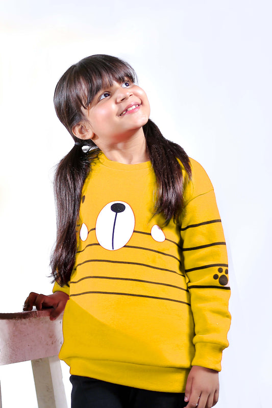 Yellow Bear Printed Kids Sweatshirt (Each)