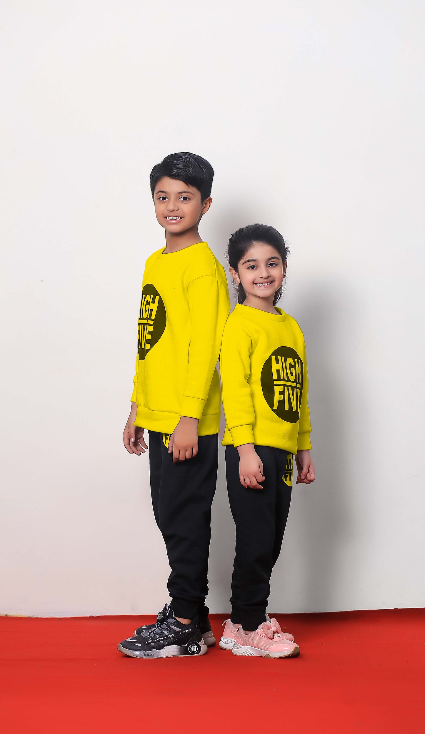 Yellow High Five Printed Kids Winter Suit (Each)
